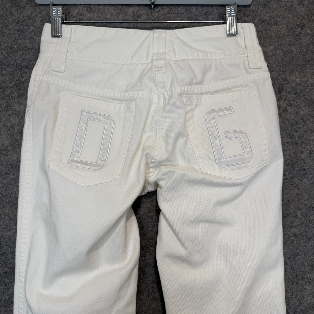 Dolce & Gabbana Bootcut Low Rise Jeans‎ Womens 40 US Small W26 Logo Patch Denim